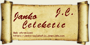 Janko Čeleketić vizit kartica